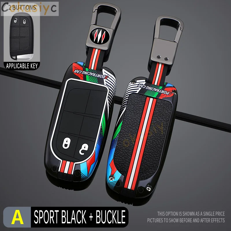 Фото Чехол для автомобильного ключа для Jeep Cherokee Compass Renegade Grand Commander Dodge Journey Challenger Jcuv, зарядное устройство Chrysler 200 300C №5