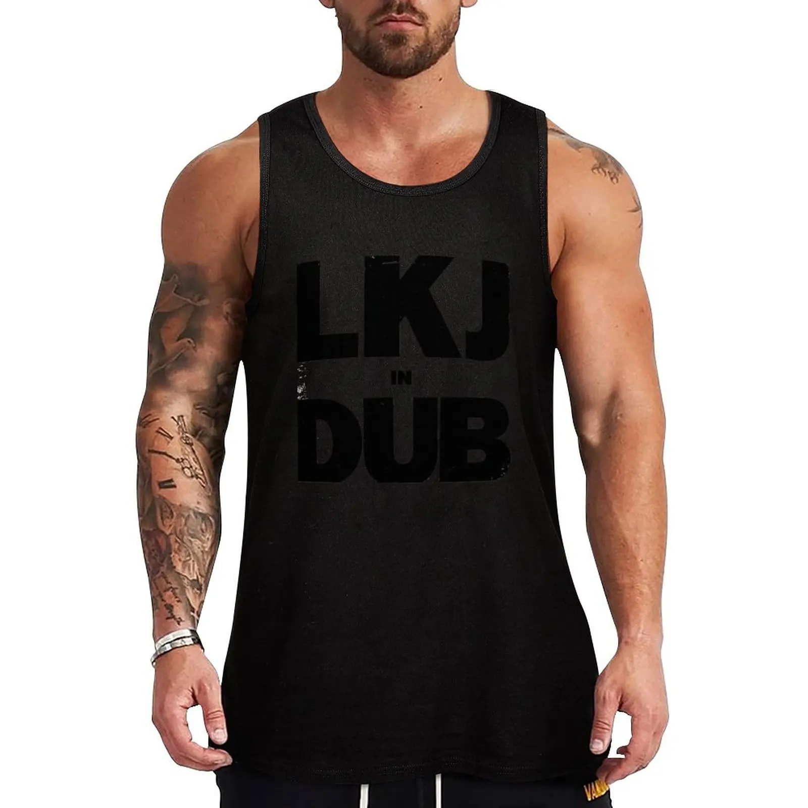Футболка LKJ en DUB (Noir) Essentials, майка, мускулистая мужская мода, 2025 год, мужская футболка Muscle Fit