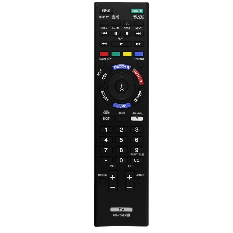 Замените ТВ-пульт дистанционного управления RM-YD099 для Sony KDL-42W805B/ 50W805B/ 50W807B/ 55W805B/ 55W955B/ 55W957B/ 60W855B/ 60W857B