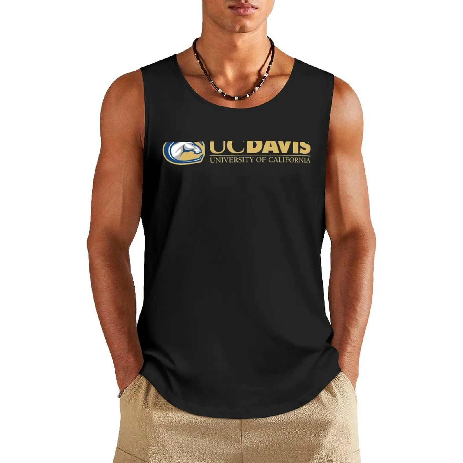 Мужская майка для спортзала uc davis university merch, куртки без рукавов, Сексуальная футболка