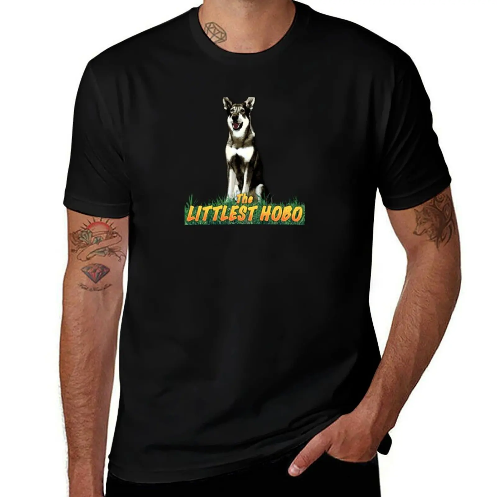 Футболка Littlest Hobo ORIGINAL BY CRUSHART1 ON REDBUBBLE, мужские дизайнерские забавные футболки из хлопка