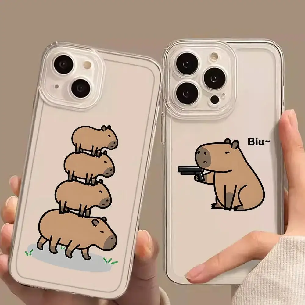 Милый чехол капибара для Xiaomi Redmi Note 13 Pro Plus 12 11 10 13C 12C 9C 9A, мягкий силиконовый прозрачный чехол