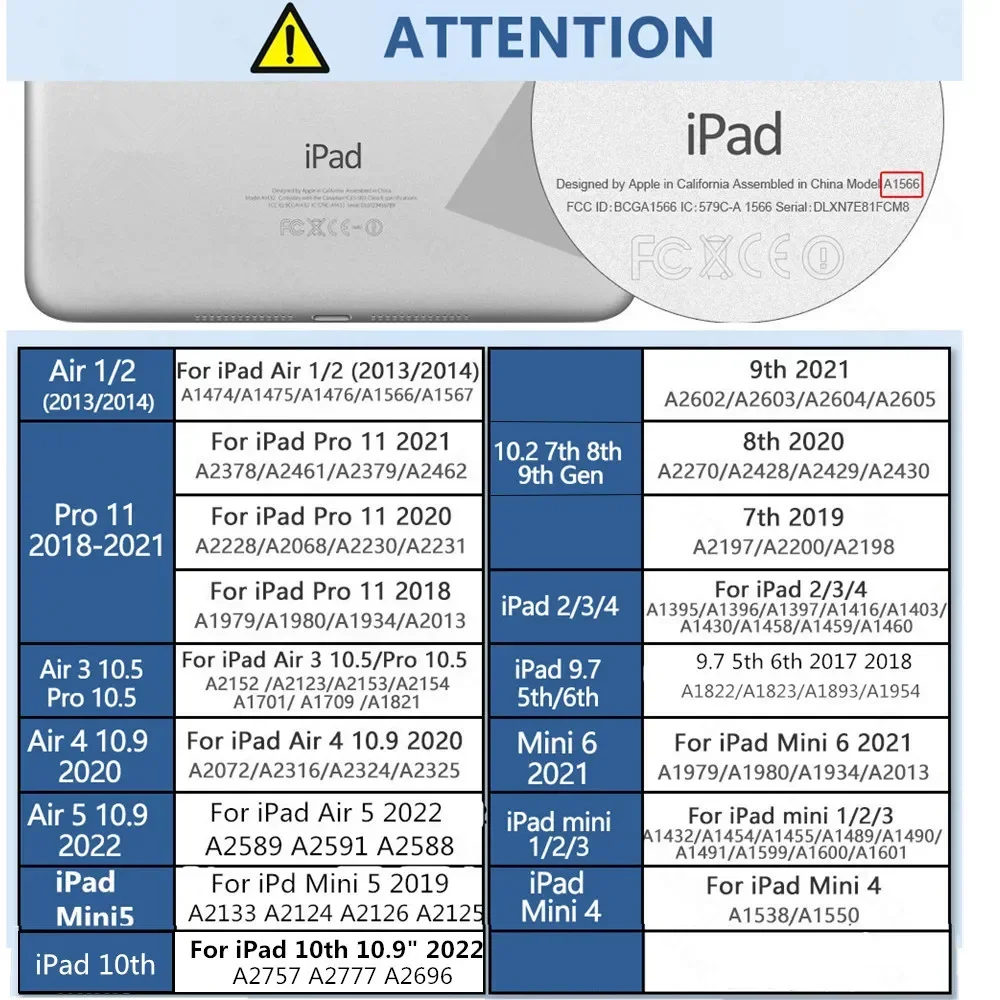 Фото Чехол для планшета Mini 67 2021 Чехол для iPad 9,7 5 6-го поколения ipad 10-го поколения 2023 Чехол 10 дюймов 7/8/9-го поколения Прозрачная задняя крышка Air1 Air 2 №2