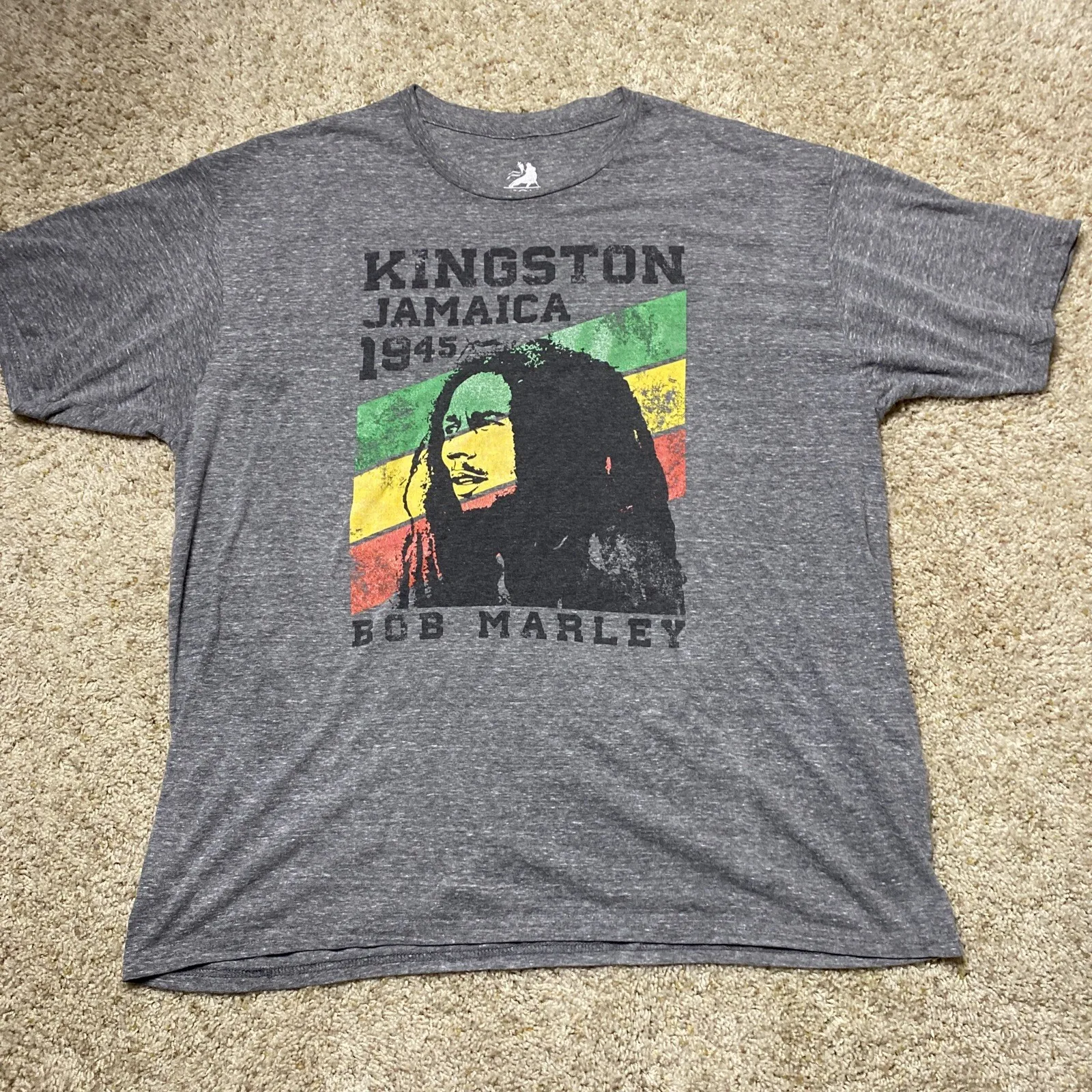 Мужская футболка Zion Rootswear Bob Marley, размер XXL Kingston Jamaica 1945 мм 2XL