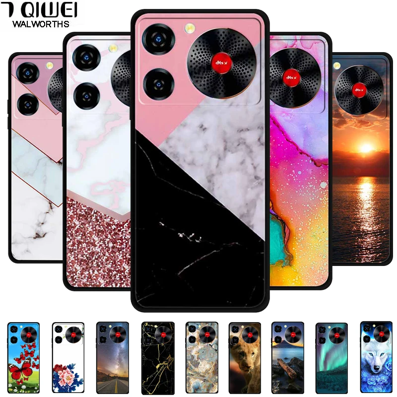 Чехол для ZTE nubia Music, мраморный черный силиконовый чехол для телефона, мягкие окрашенные мраморные чехлы для Z2353 ZTE nubia Music, бампер из ТПУ