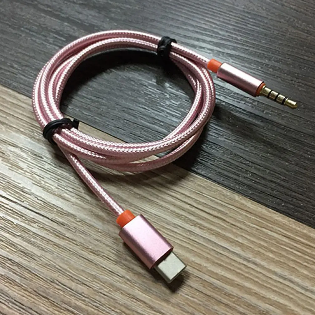 Кабель с разъемом USB Type-C на 3,5 мм, аудиокабель DAC типа C для автомобильного динамика, наушников типа C, фотокабель 0,5 м, 1 м, 1,5 м
