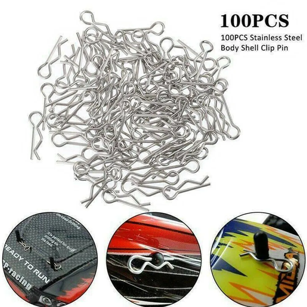 100 шт. универсальные зажимы для корпуса RC 1/10 для Модели HSP Redcat HPI, запасные части для пульта дистанционного управления автомобилем для 1/8 годов оформления автомобиля