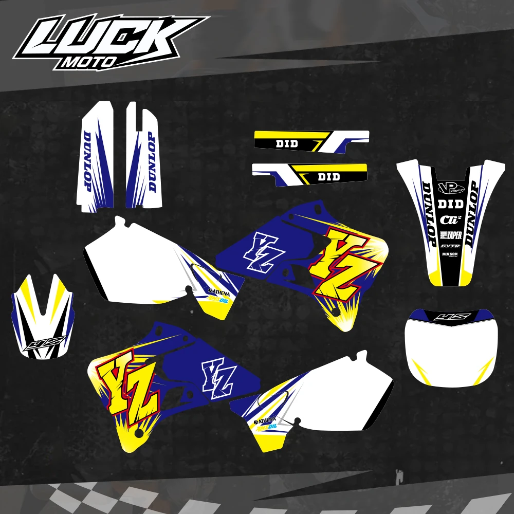 LUCKMOTO Графический фон Наклейка для Yamaha YZ125 YZ250 YZ 125 250 1996 1997 1998 1999 2000 2001