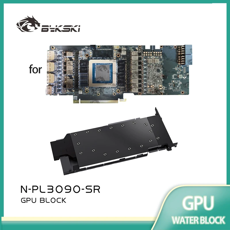 Водяной блок графического процессора Bykski N-PL3090-SR для видеокарты ZOTAC / PELADN RTX 3080 / NVIDIA RTX 3090 с вентилятором / радиатора с полной крышкой