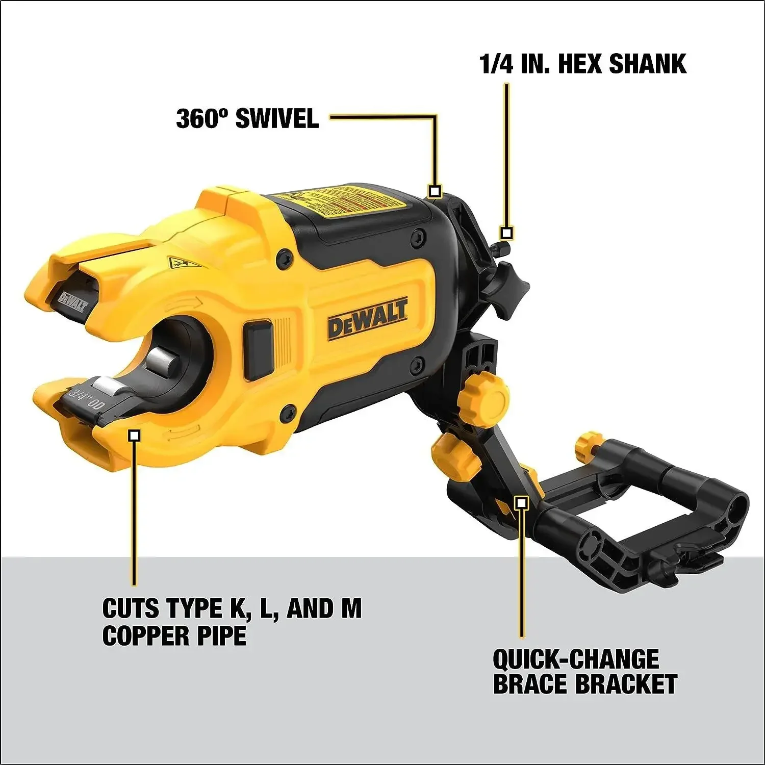 Фото DEWALT ударный готовый резак для медных трубок с кронштейном для кронштейна, ударная отвертка, аксессуары для электроинструментов NO.DWACPRIR №2