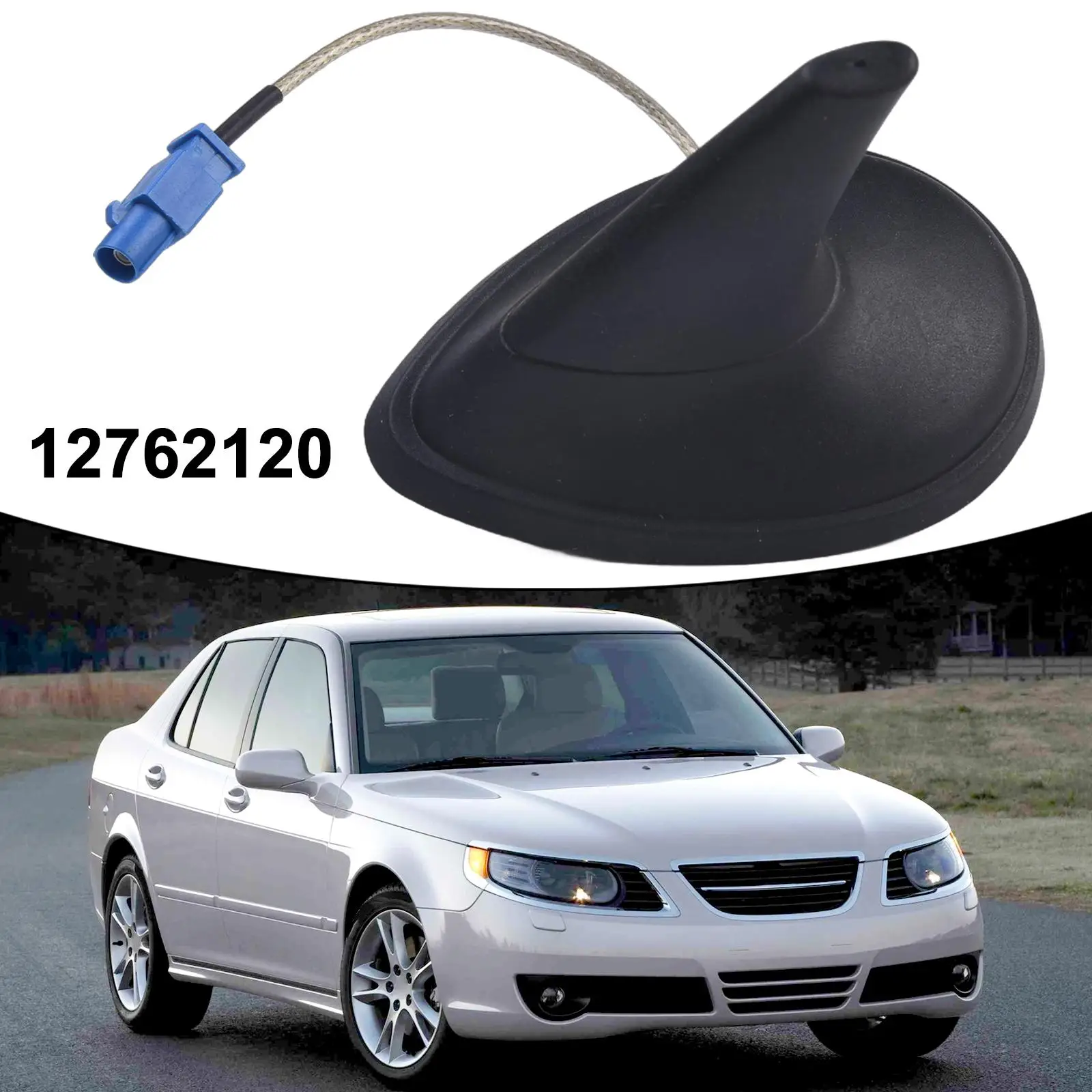 Фото Для антенны Shark Fin Sat Nav, черная 12762120 12805063, сменная установка из АБС-пластика для Saab 9-3, изысканный хороший эффект №3