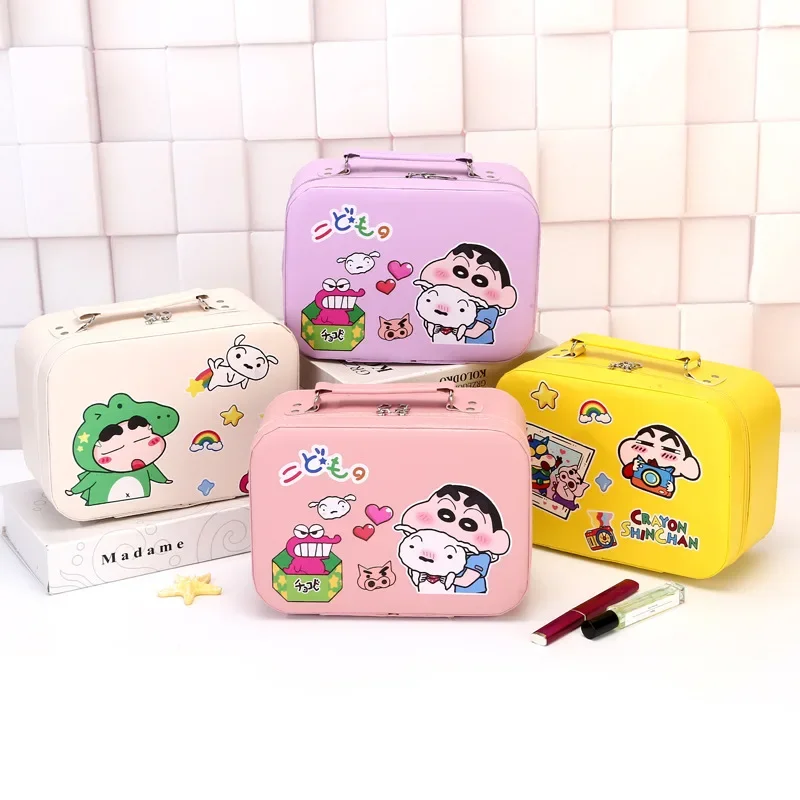 Фото Crayon Shin-Chan, коробка для хранения, милый мультяшный косметический чемодан, разнообразные предметы, коробка для хранения ювелирных изделий, игрушки, подарки для девочек №2
