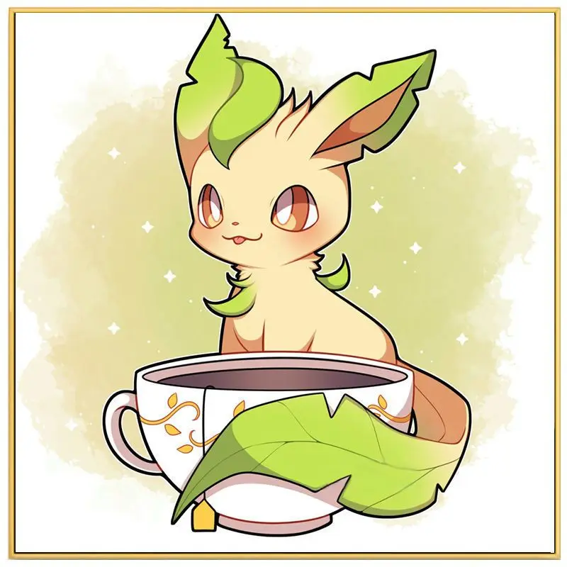 Фото Набор для алмазной живописи Pokemon Eevee, мультяшное Аниме Leafeon Sylveon Umbreon, набор для алмазной живописи, 5D мозаика, вышивка крестом №2