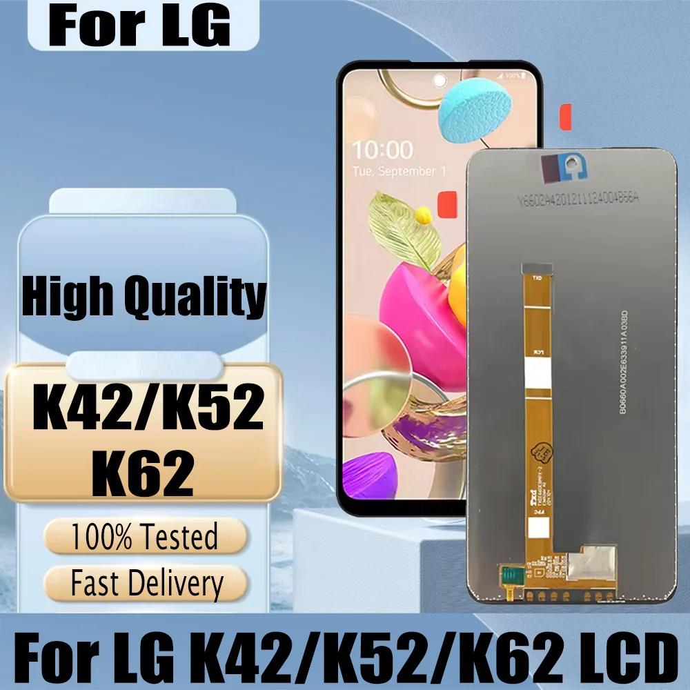 Поп-оригинальный ЖК-дисплей для LG K42 K52 K62, ЖК-дисплей, преобразователь сенсорного экрана в сборе, замена для LG K420 K525 K520, ЖК-дисплей