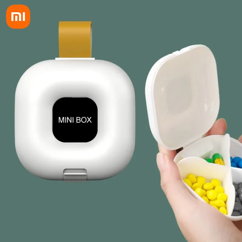 Xiaomi милый современный простой портативный ремешок для ремня анти-потерянный мини-сетка флип герметичная коробка для хранения таблеток домашний органайзер аптечка