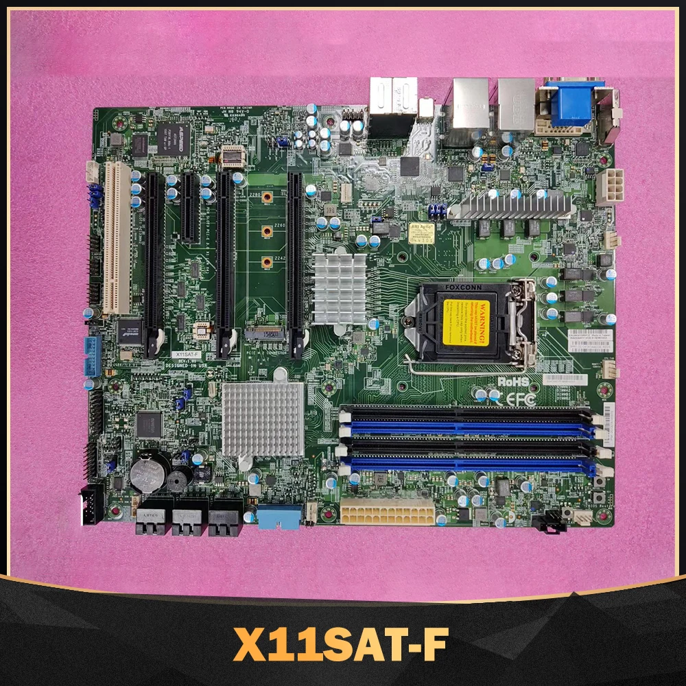 Материнская плата E3-1200 v5/v6 6th/7th Gen Core i7/i5/i3 Series DDR4 LGA1151 для Supermicro X11SAT-F