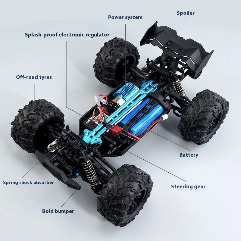Фото Радиоуправляемый автомобиль Off Road 4x4 50 км/ч или 75 км/ч Высокоскоростной бесщеточный двигатель Monster Truck 1/16 Desert/Snow Racing Drift Cars Игрушки для мальчиков №4