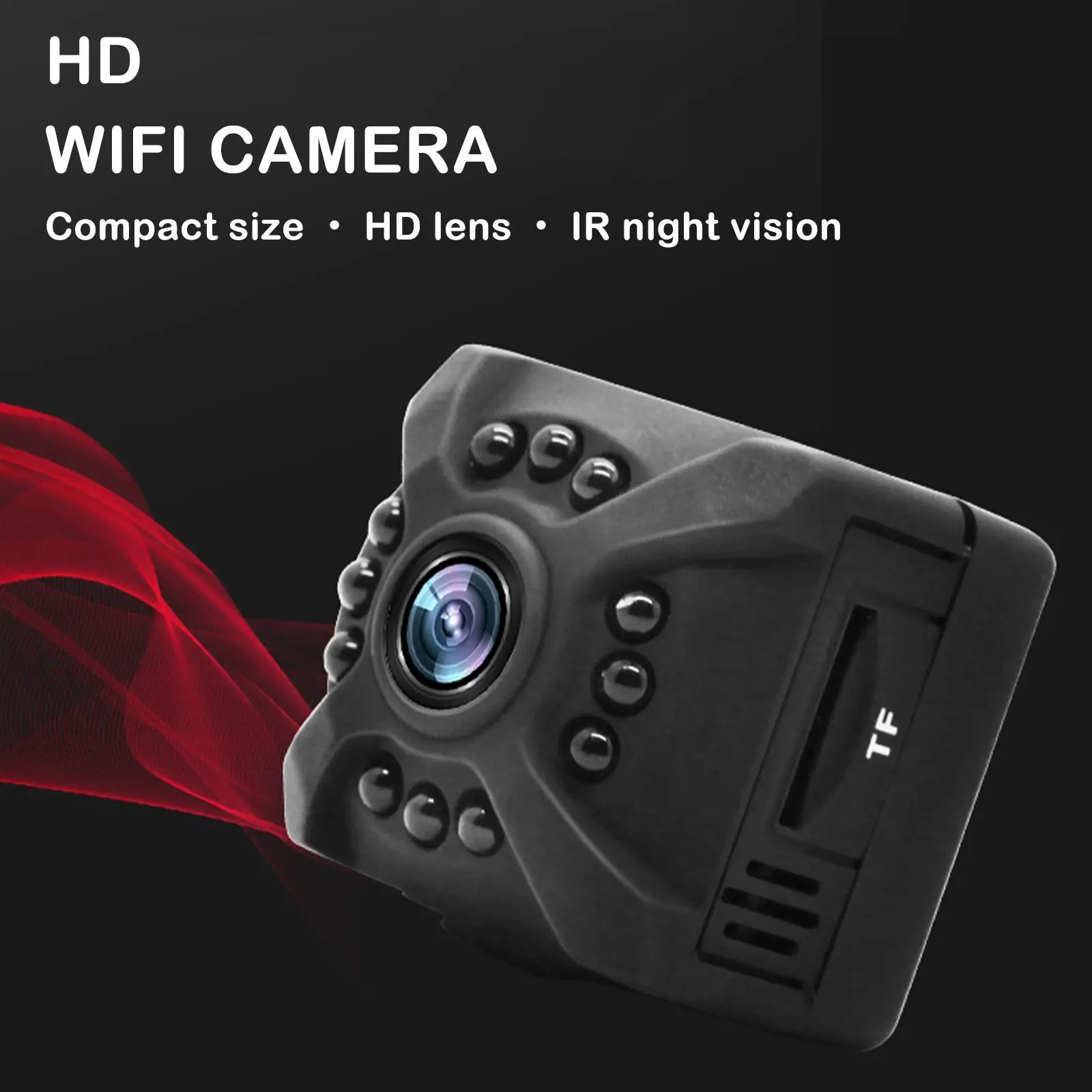 Wi-Fi мини-камера с батареей 1080P, ночное видение, обнаружение движения, Беспроводная IP-камера безопасности с дистанционным управлением в помещ...