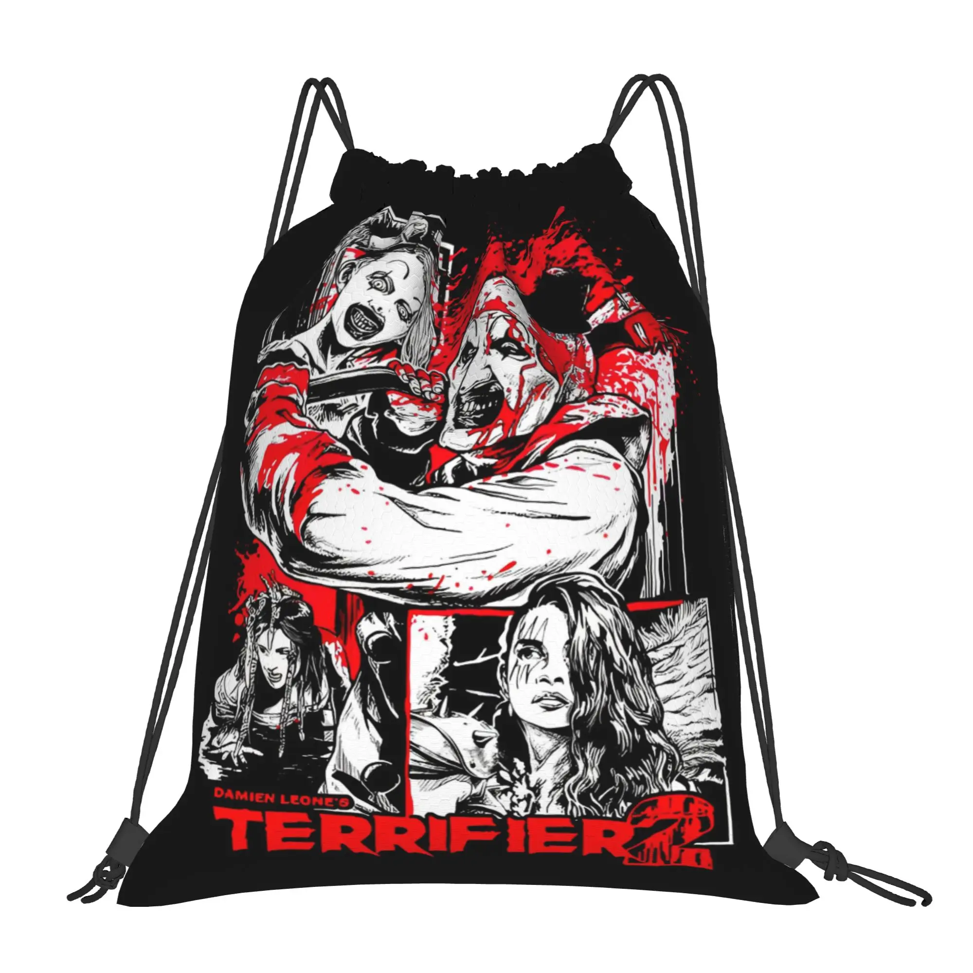Сумка на шнурке Terrifier 2, забавный спортивный рюкзак для йоги для мужчин, водонепроницаемый рюкзак-мешок, сумки на шнурке