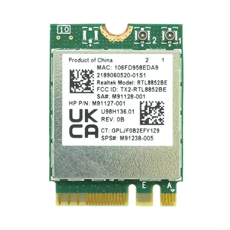 97BF Беспроводная карта Wi -Fi AX1800 WiFi6 1800M RTL8852BE WLAN CARD 802.11AX Bluetooth5.2