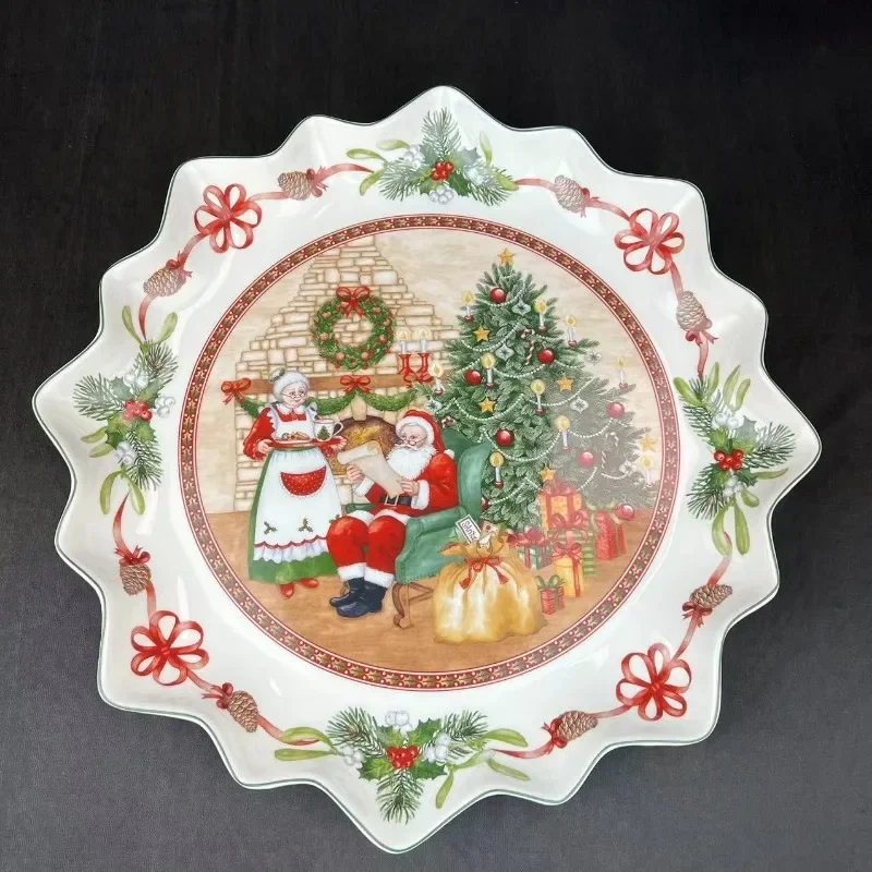 Фото Керамический микрофон tafelgerei van rode kerst, ritt en witte, рождественское оформление, вышивка для рук mpeld vakant ieontwerp №3