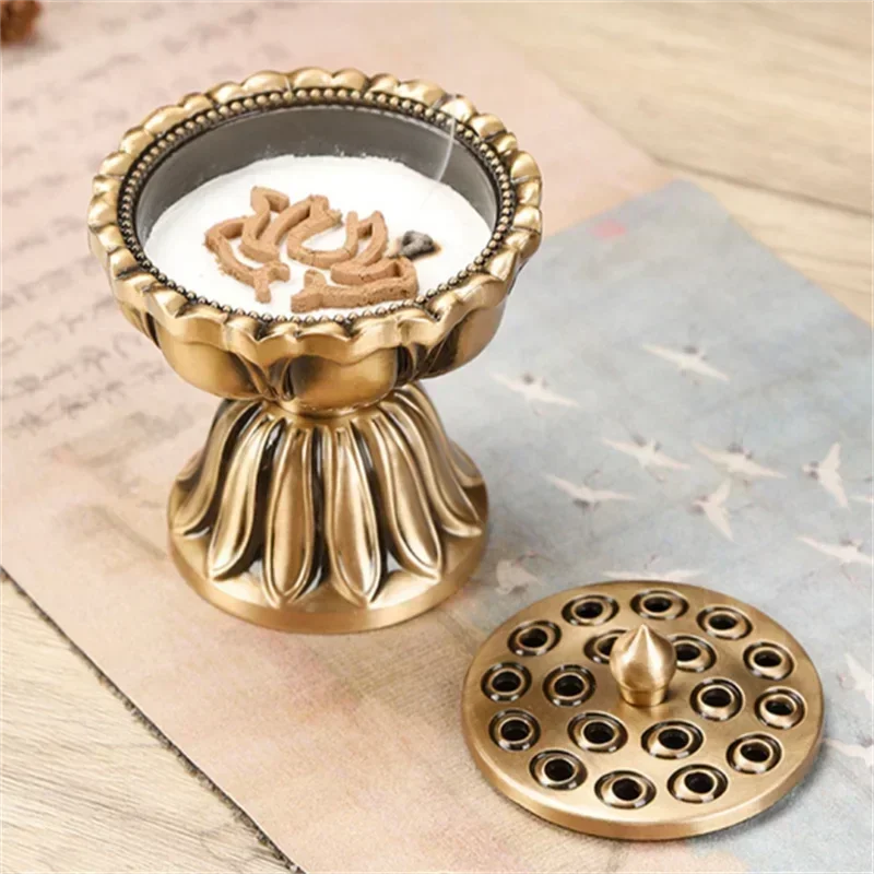 Фото Pure Copper Zen Lotus Медная курильница из чистой меди Антикварная лампа Old Treasure Lotus Лампа из сандалового дерева Курильница Китайские благовония №5