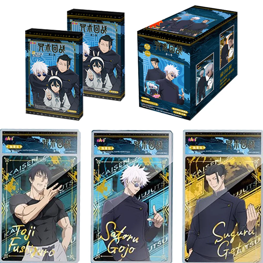 Коллекция карт Jujutsu Kaisen, аниме-фигурки Gojo Satoru Geto Suguru Fushiguro Toji, мелирование карт крупным планом, настольные игрушки, подарки