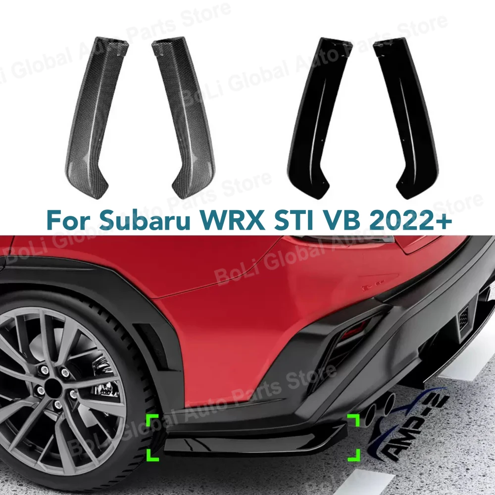 Для Subaru WRX STI VB 2022 + задний бампер, угловой спойлер, автомобильная наклейка, комплект кузова, внешняя модификация, глянцевый черный