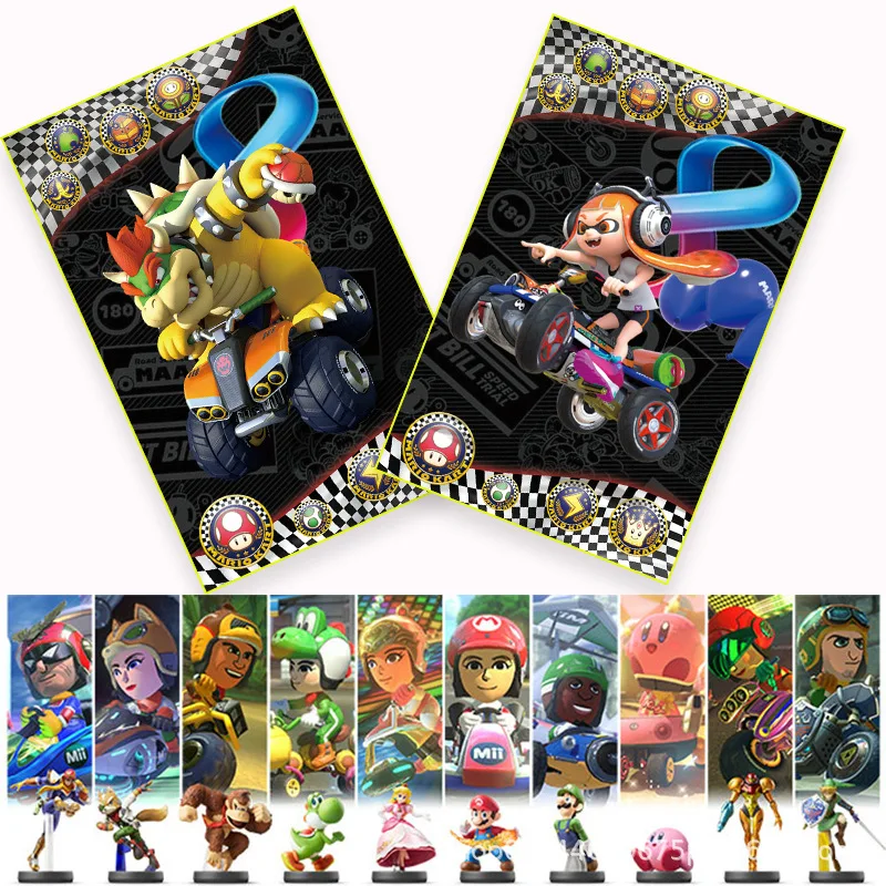 Игры для аниме, карта для игры Super Mario balap Mariokart8 amibo Kartu, карта для игры в 8-ми Марио 3D kartu Dunia Jet 3 kartu NFC игровая Карта