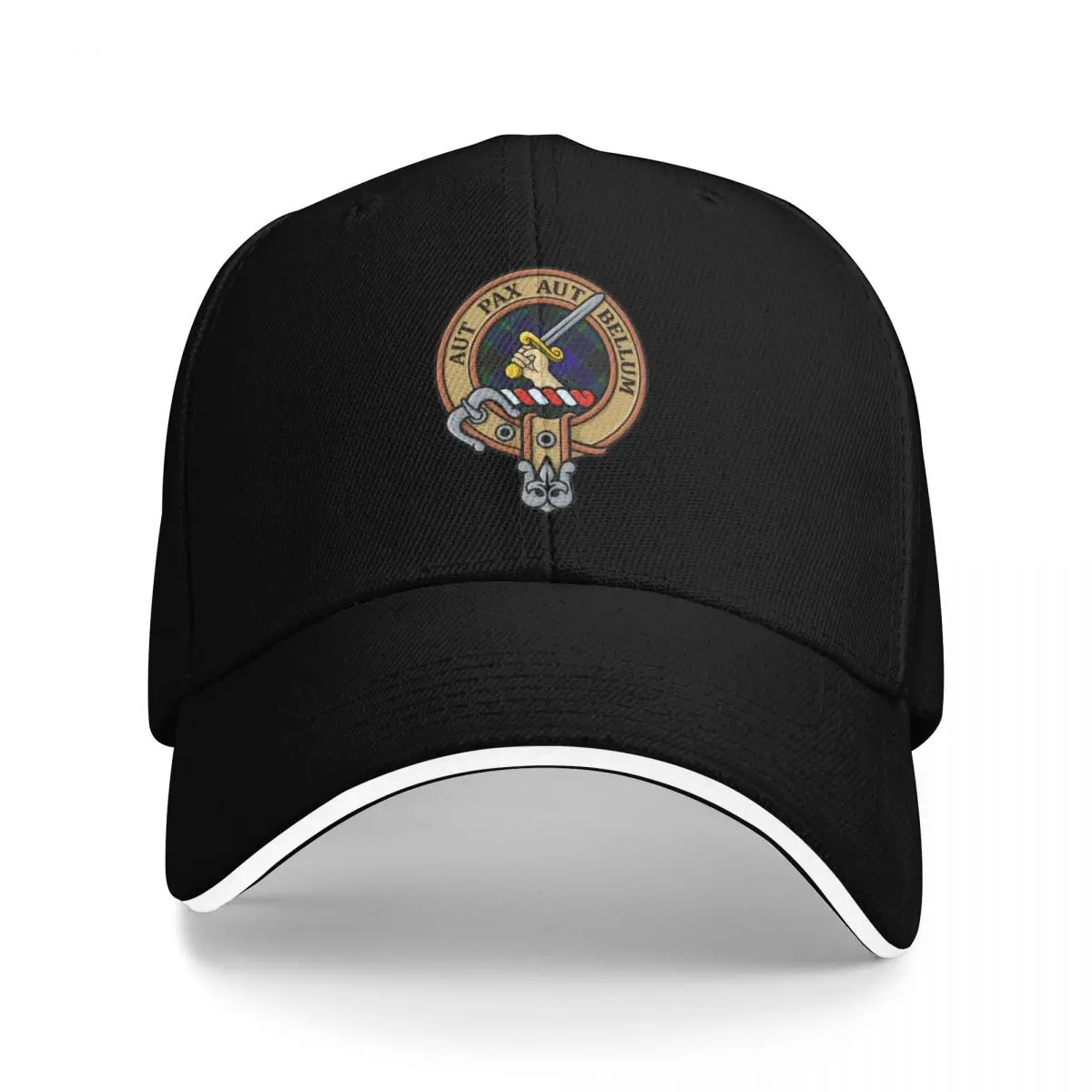 Бейсбольная кепка Clan Gunn Crest over Tartan, рыболовная кепка, шляпа-дерби, конская шляпа, шляпа от солнца, женские шляпы для солнца, мужские