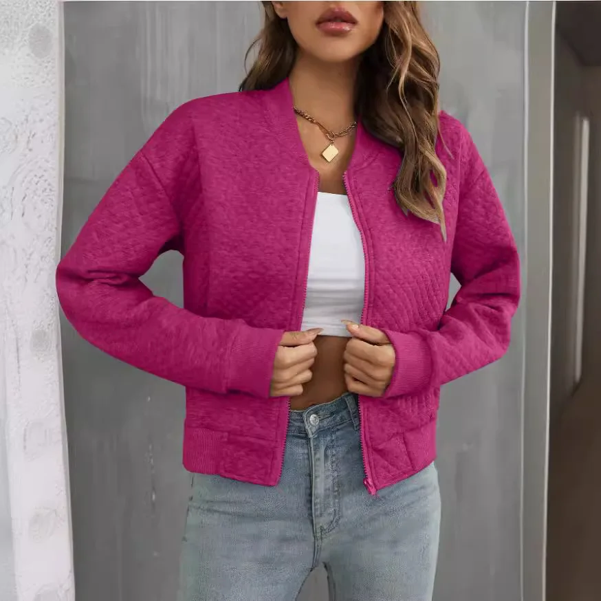 Фото АУМНАЯ ЖЕНСКАЯ КУРТКА С ДЛИННЫМ РУКАВОМ CARDIGAN SOLID ZIPPER COATS MODA MUJER OTOnO ьто Пиджак Женское JAQUETA CEKETLER №2