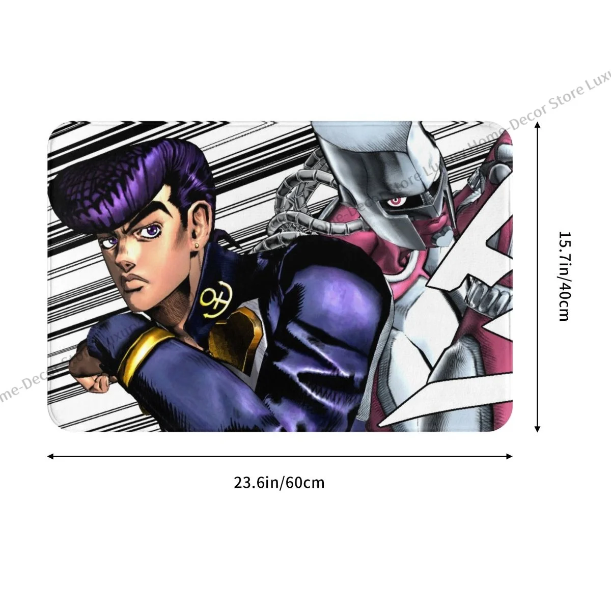 Фото Нескользящий фланелевый коврик JoJo's Surprise Adventure для ванной комнаты №3