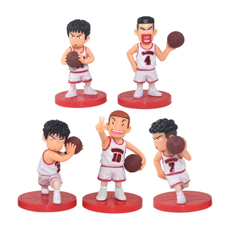 Фото Фигурка аниме Slam Dunk Hanamichi Sakuragi, экшн-фигурка каэд рукава, детские украшения для тортов, подарок на день рождения, 5 шт. №3