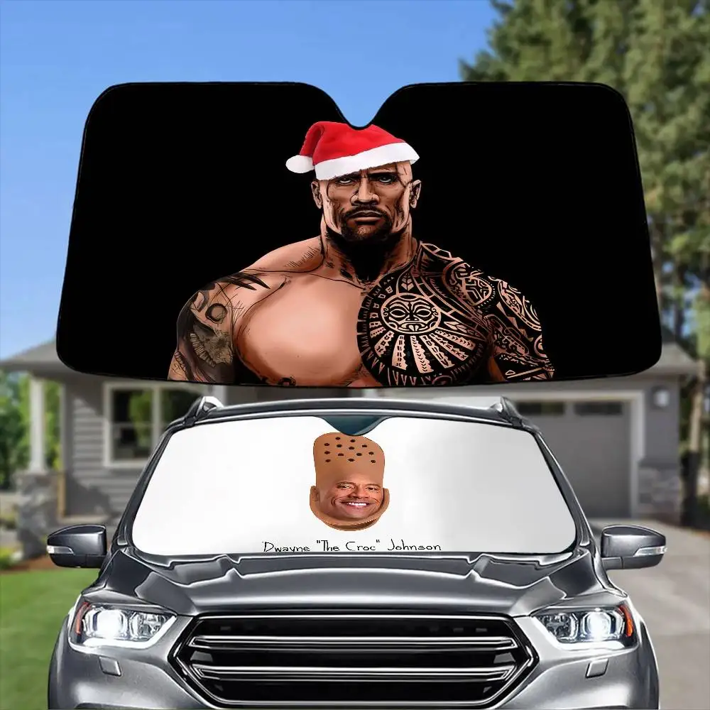 Фото Автомобильный солнцезащитный козырек The Rock Face D-Dwayne Johnson, защита от ультрафиолета, передняя козырек, солнцезащитный козырек, защитный чехол №2