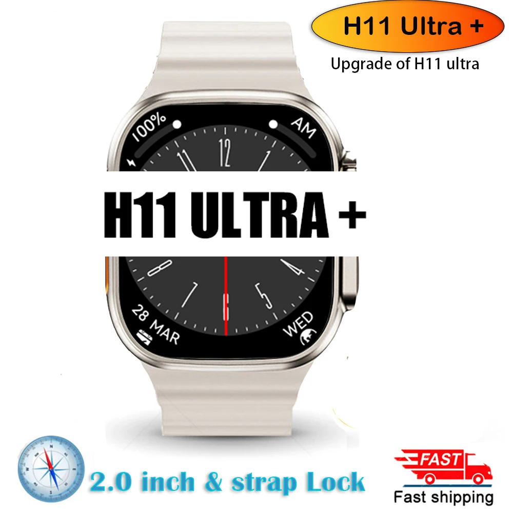 Мужские Смарт-часы H11 Ultra Plus, обновленные Смарт-часы серии Ultra 8 49 мм, экран 2023 дюйма с компасом, спортивный режим 2,0, Смарт-часы PK HK8 pro, новинка 173