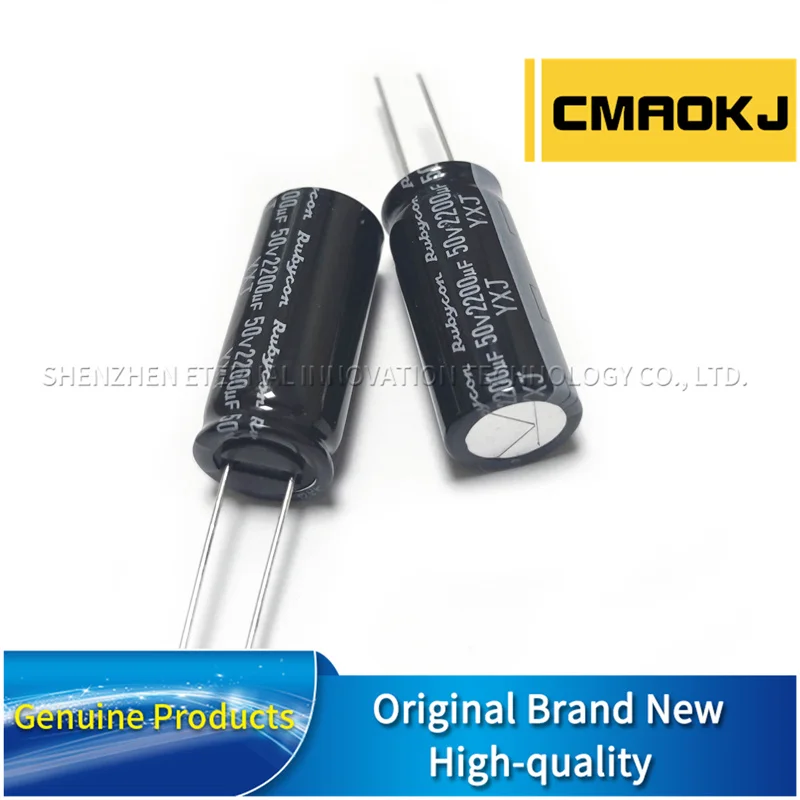 5 шт. 50V2200UF YXJ 16X35,5 мм RUBYCON оригинальный новый алюминиевый электролитический конденсатор 50YXJ2200M длительный срок службы с низким импедансом