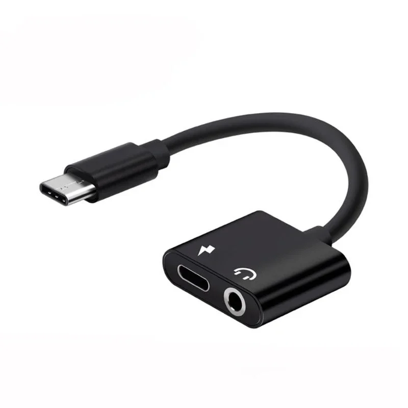 Аудиоадаптер для зарядки типа C на 3,5 мм 2 в 1, разветвитель USB C, наушники AUX, аудиокабель для Xiaomi 6 8 Mix 2s Redmi Huawei