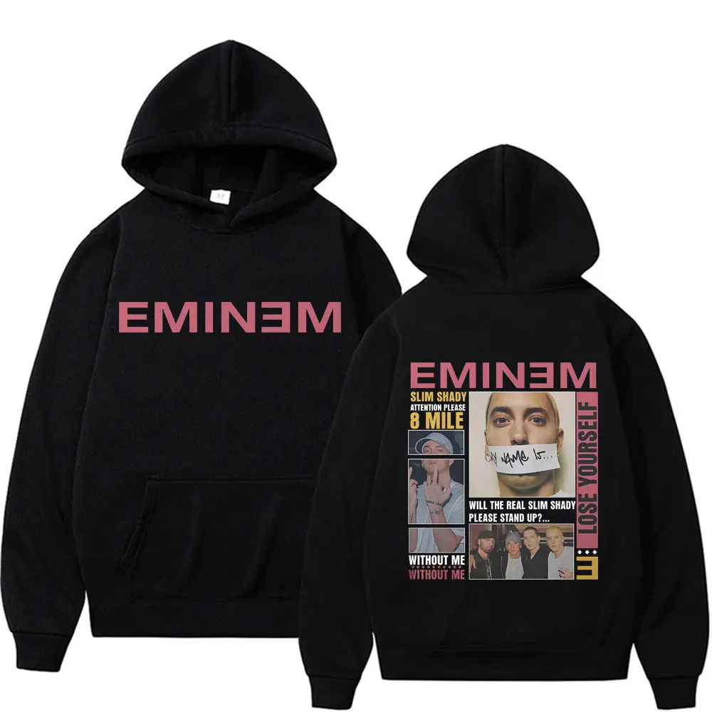Рэпер Eminem Slim Shady Cover Толстовка с графическим рисунком Мужчины Женщины Harajuku Хип-Хоп Панк Толстовки с капюшоном Повседневные топы Пуловер Уличная одежда