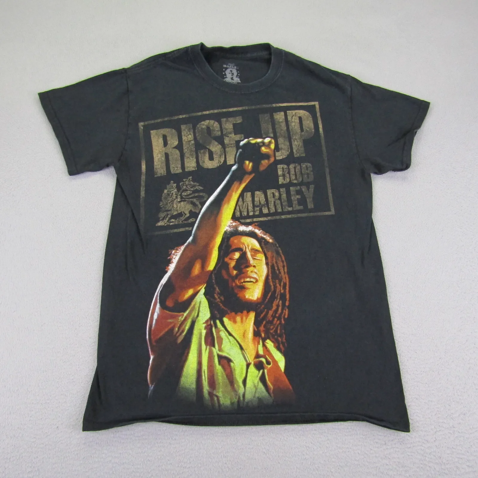 Рубашка Bob Marley, мужская маленькая черная рубашка с подъемом Jamaica Collection Roots Reggae Rasta