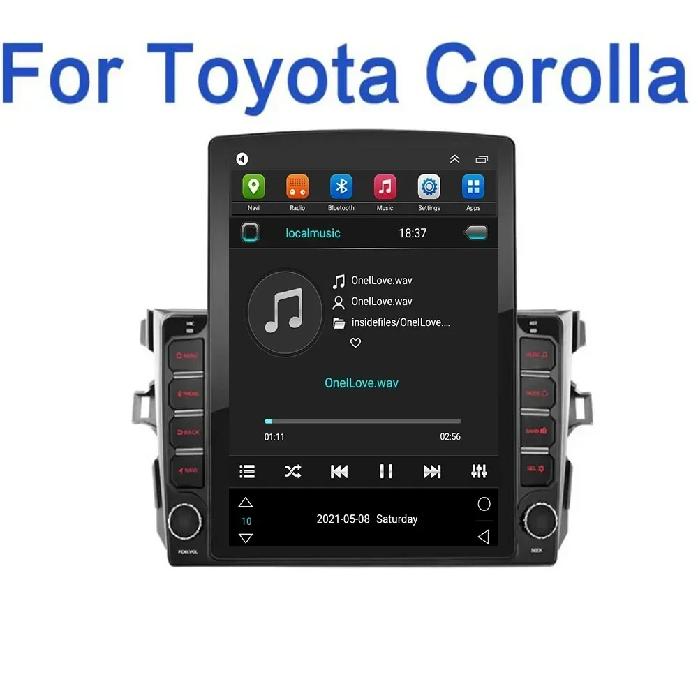 Автомобильный радиоприемник Tesla Style 2Din Android13 для Toyota Corolla E 140150   2007-2012 Мультимедийный видеоплеер GPS Стерео Carplay DSP RDS (art.: 3920ca887dd02) - 3920ca887dd02