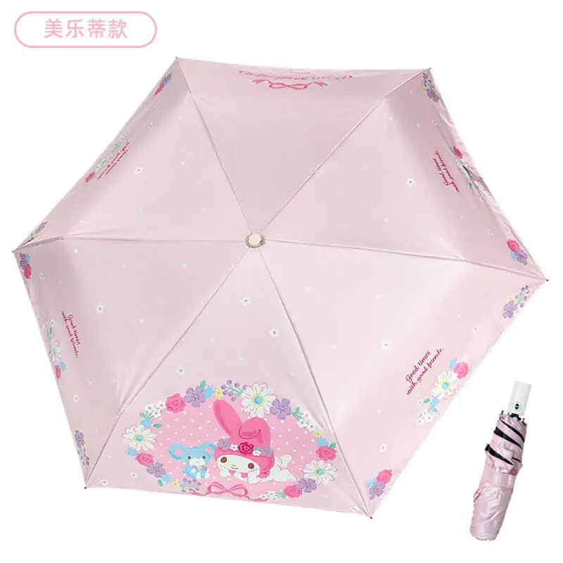 Фото Sanrio Cinnamoroll Hello Kitty My Melody зонтик от солнца автоматический хит-продукт новый продукт Kawaii мультфильм на открытом воздухе кампус №2