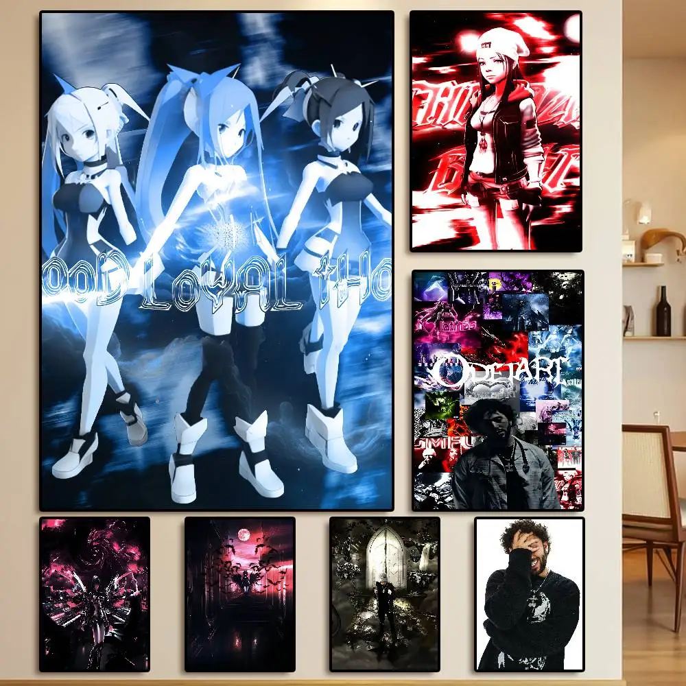 Фото Rapper O-Odetari Classic Vintage Poster HD Art Sticky Wall Waterproof Home Living Room Bedroom Bar Aesthetic Decoration №2
