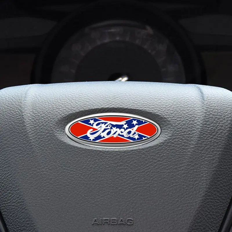 Фото Автомобильный Стайлинг, 1 шт., наклейка на руль для Ford Focus MK2, MK7, MK4, Fiesta, Mondeo, Fusion, Kuga, украшение интерьера №5