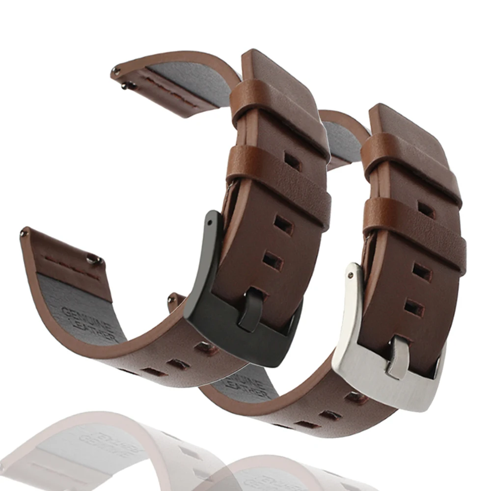 Ремешок кожаный для смарт-часов Garmin Forerunner 255S 265S, 18 мм