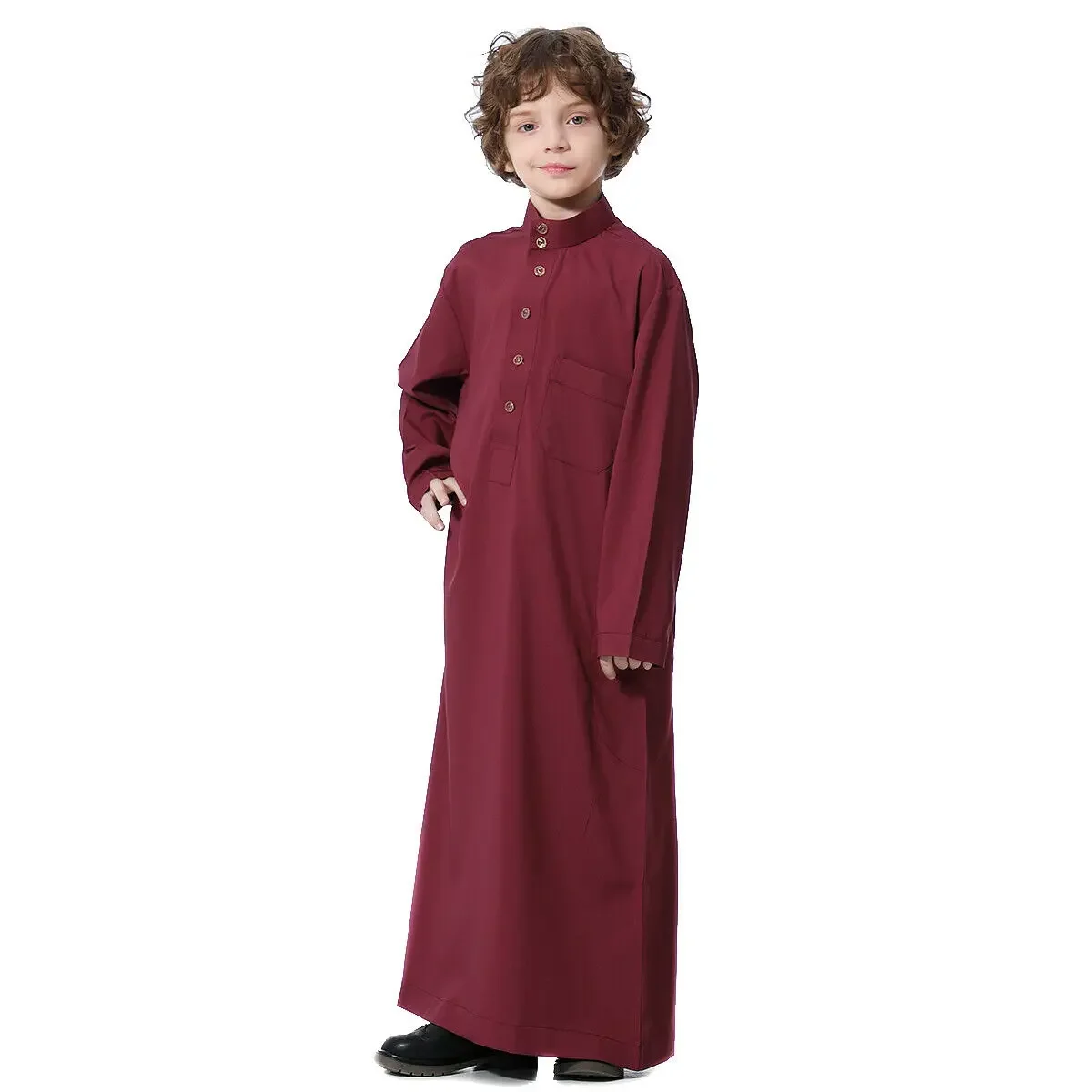Мусульманское детское длинное платье Thobe Boy Clothes Jubah Jubba Thoub Исламская детская одежда Повседневная Рамадан Молитва Абая Арабский халат Платье (art.: 3920d1b4cebb8) - 3920d1b4cebb8