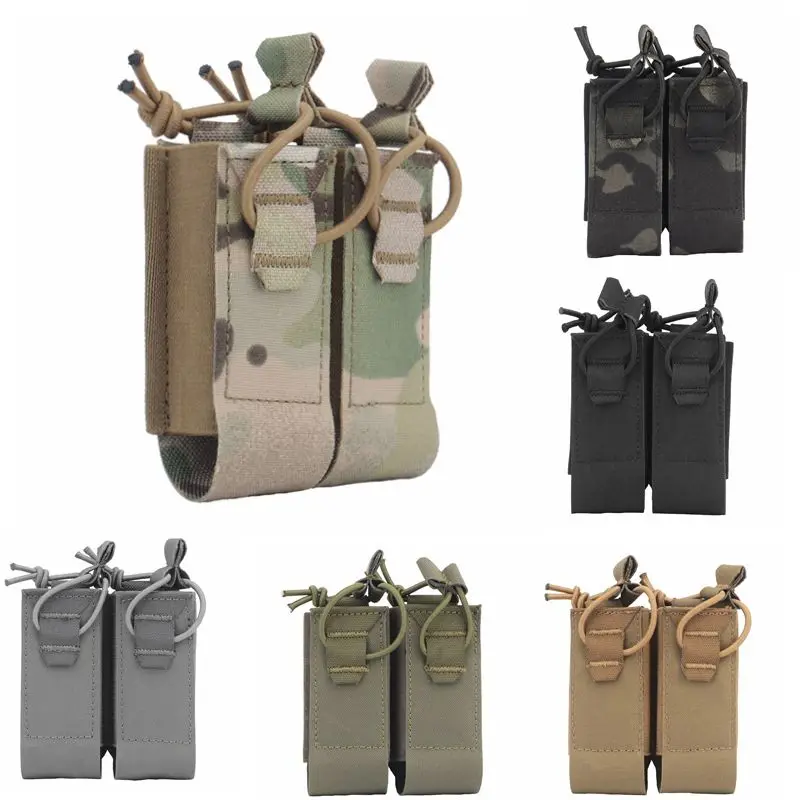 Тактическая двойная сумка для магазина 9 мм, Molle DPMP, Магнитная сумка, держатель для фонарь онарика, сумка для страйкбола, охоты, страйкбола, но...