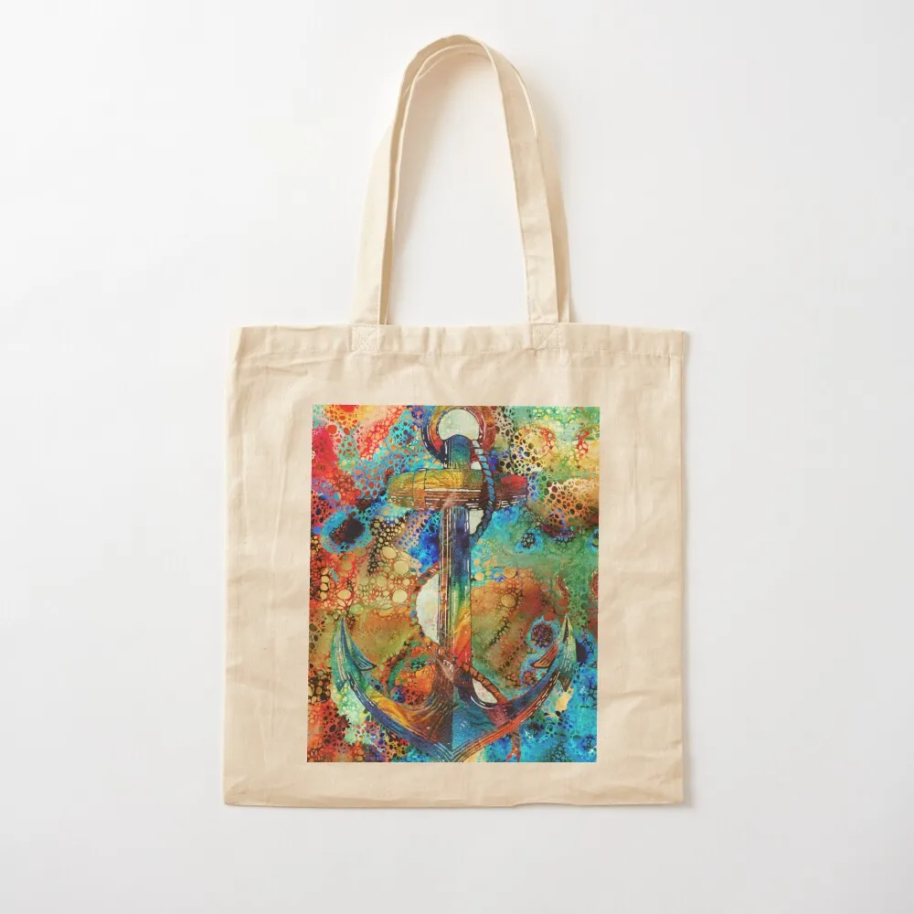 Tropical Art Decor - Colorful Anchor Art - Сумка-тоут Sharon Cummings, женская большая сумка для женщин