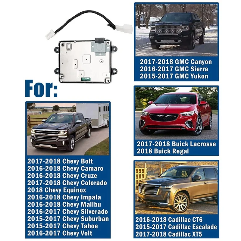 Беспроводной зарядный модуль с адаптером для Buick Lacrosse Cadillac Escalade Chevrolet GMC 13521066 13507652, запасные части
