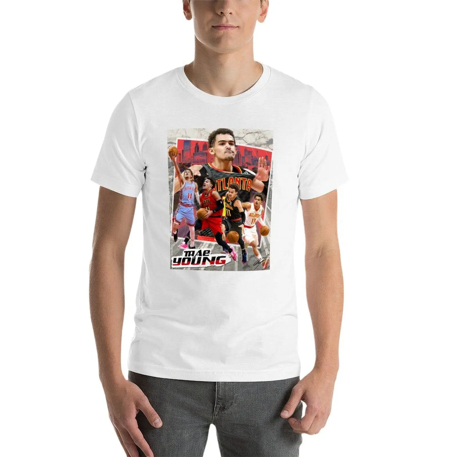 Фото Футболка Trae Young мужские футболки для мужчин мужская футболка роскошная футболка №4