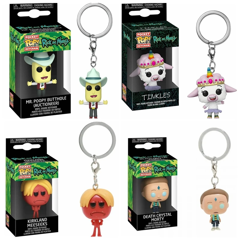 Новинка, виниловые брелки Funko Pop с изображением Рик и Морти, мистера попи, брелки с изображением героев мультфильма